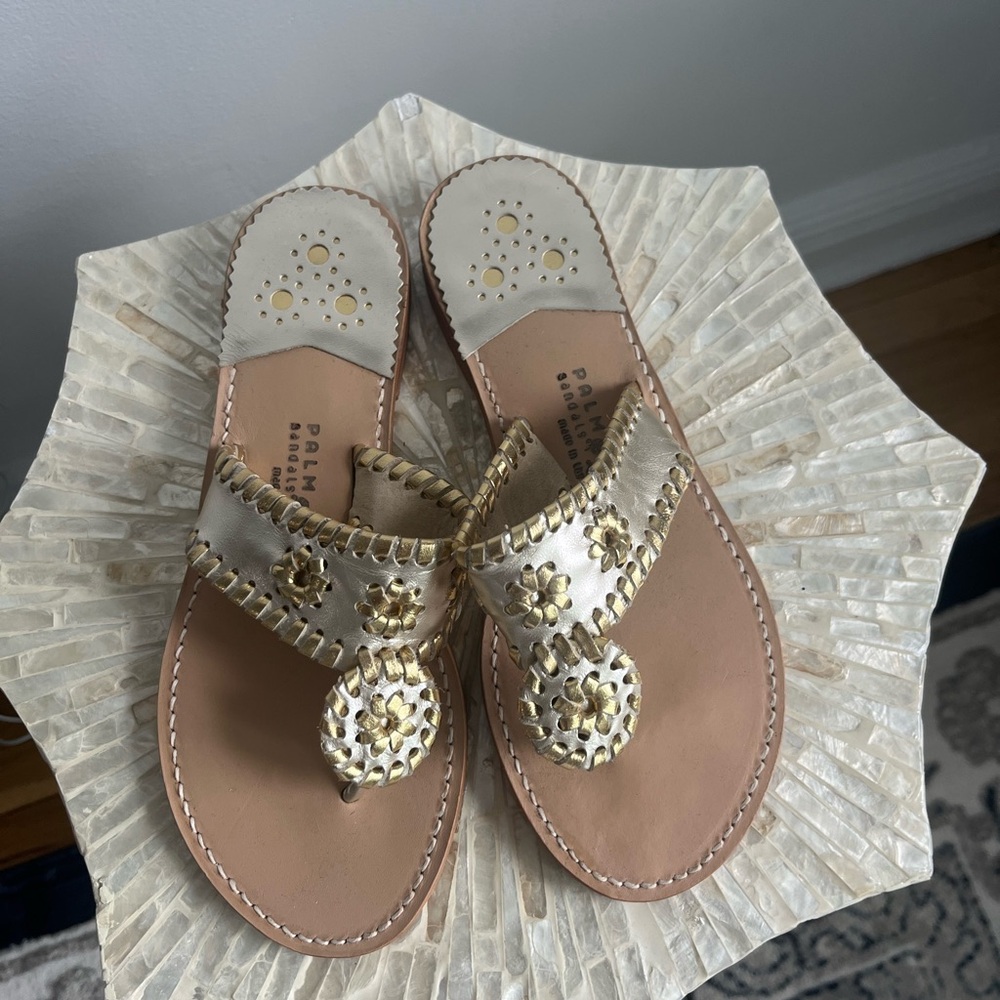 Palm Beach Sandals Platinum Gold Women's Sandals